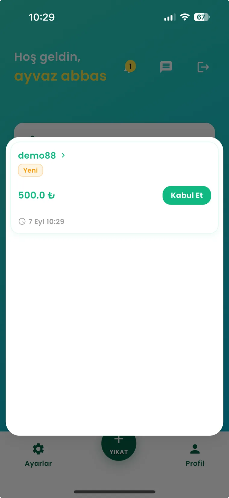 Gelen Teklifler