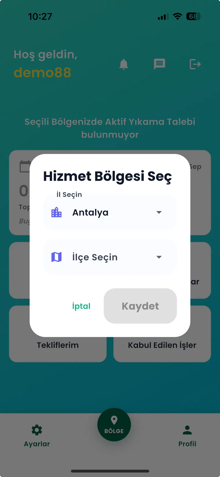 Bölge Seçimi